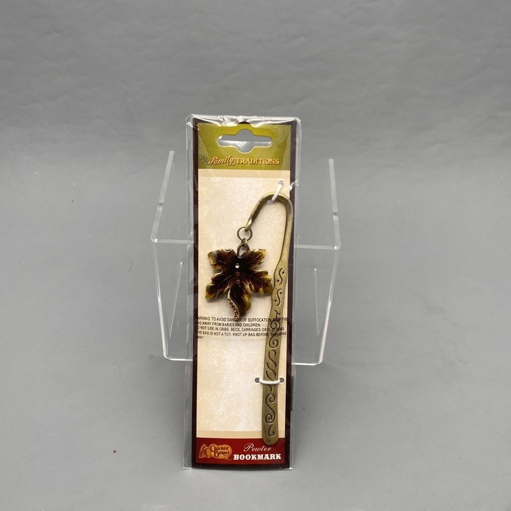 Cracker Barrel Pewter Leaf Bookmark New Family Traditions Autumn Fall Gift